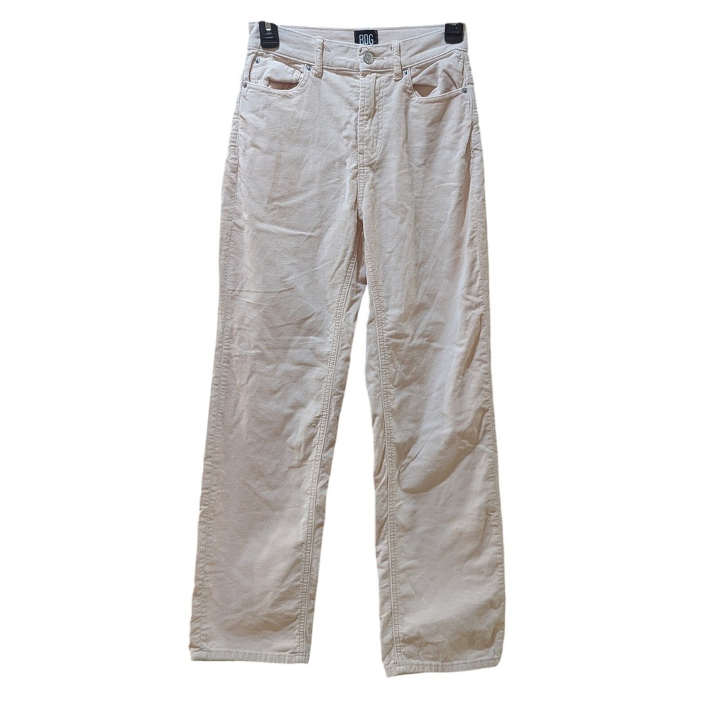 BDG Urban Outfitters Blush Corduroy High Waisted Straight Leg Pants Womens 24